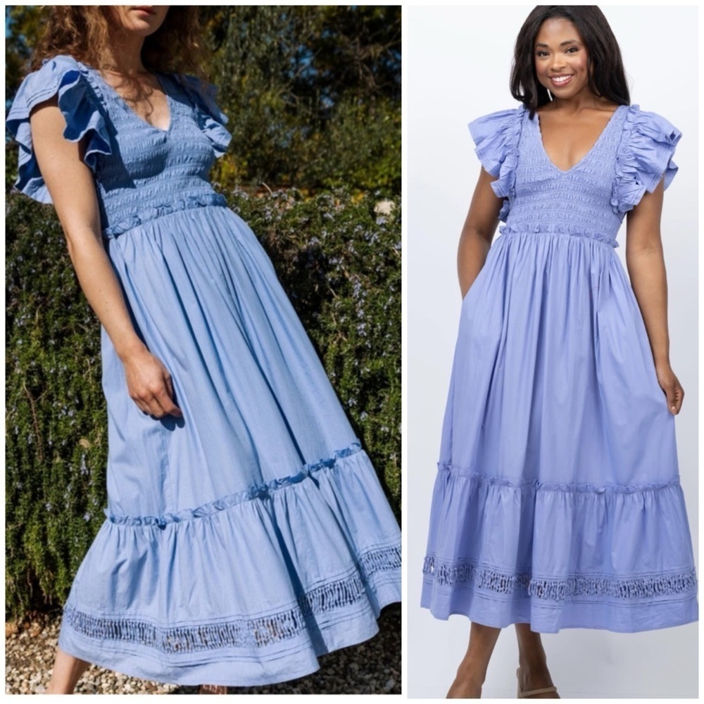 NWT CLEOBELLA Tuckernuck
Exclusive Periwinkle Gladys Ankle Dress SZ XL - Picture 2 of 10